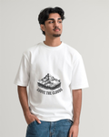 Above the Clouds – Oversized Mountain Graphic T-Shirt