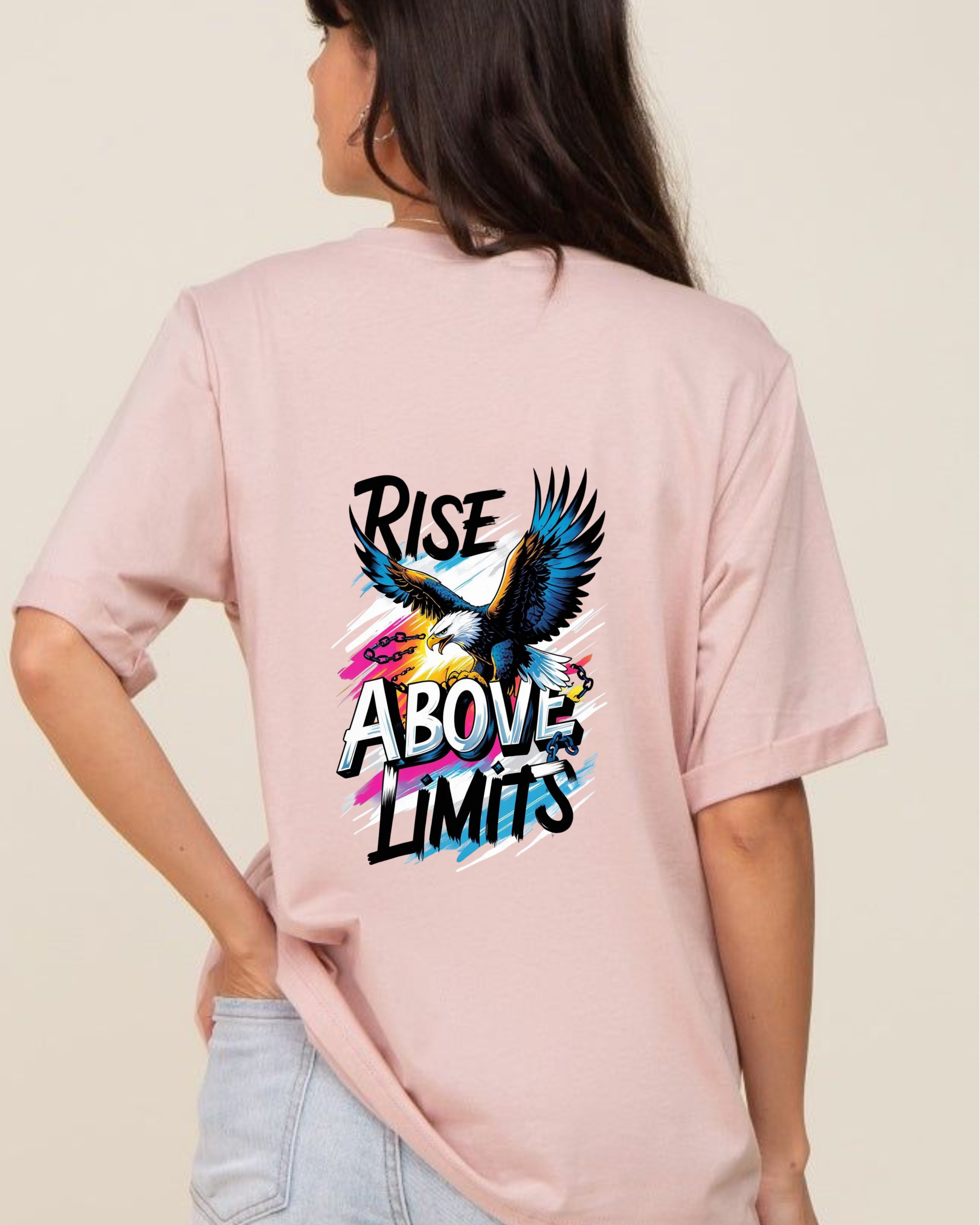 Rise Above Limits – Eagle Graphic Oversized Tee