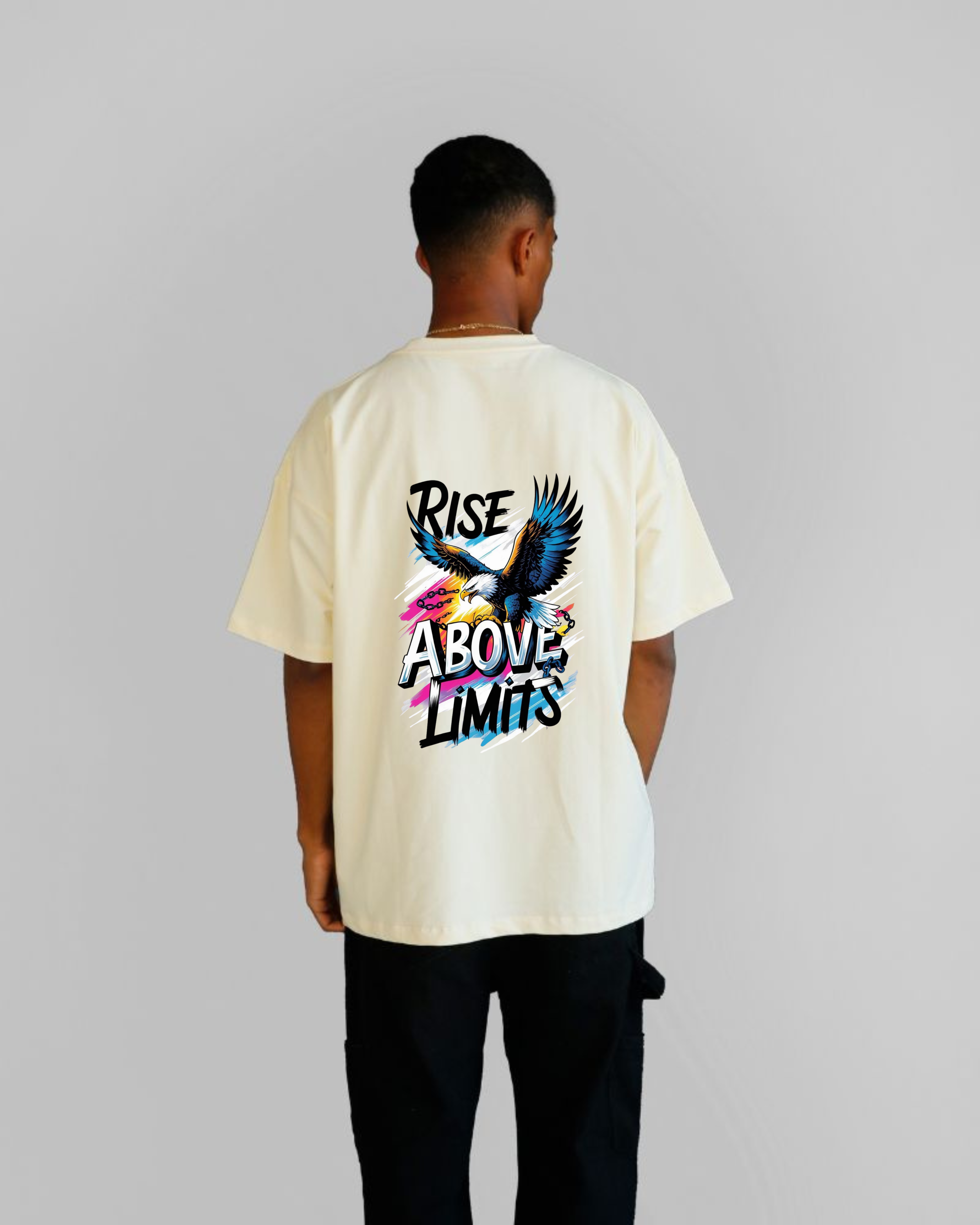 Rise Above Limits – Eagle Graphic Oversized Tee