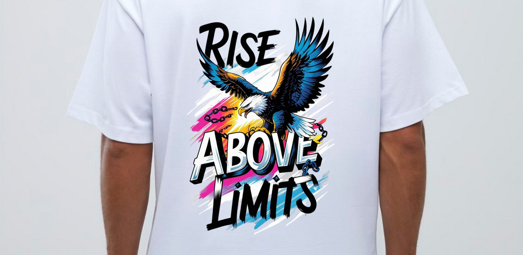 Rise Above Limits – Eagle Graphic Oversized Tee