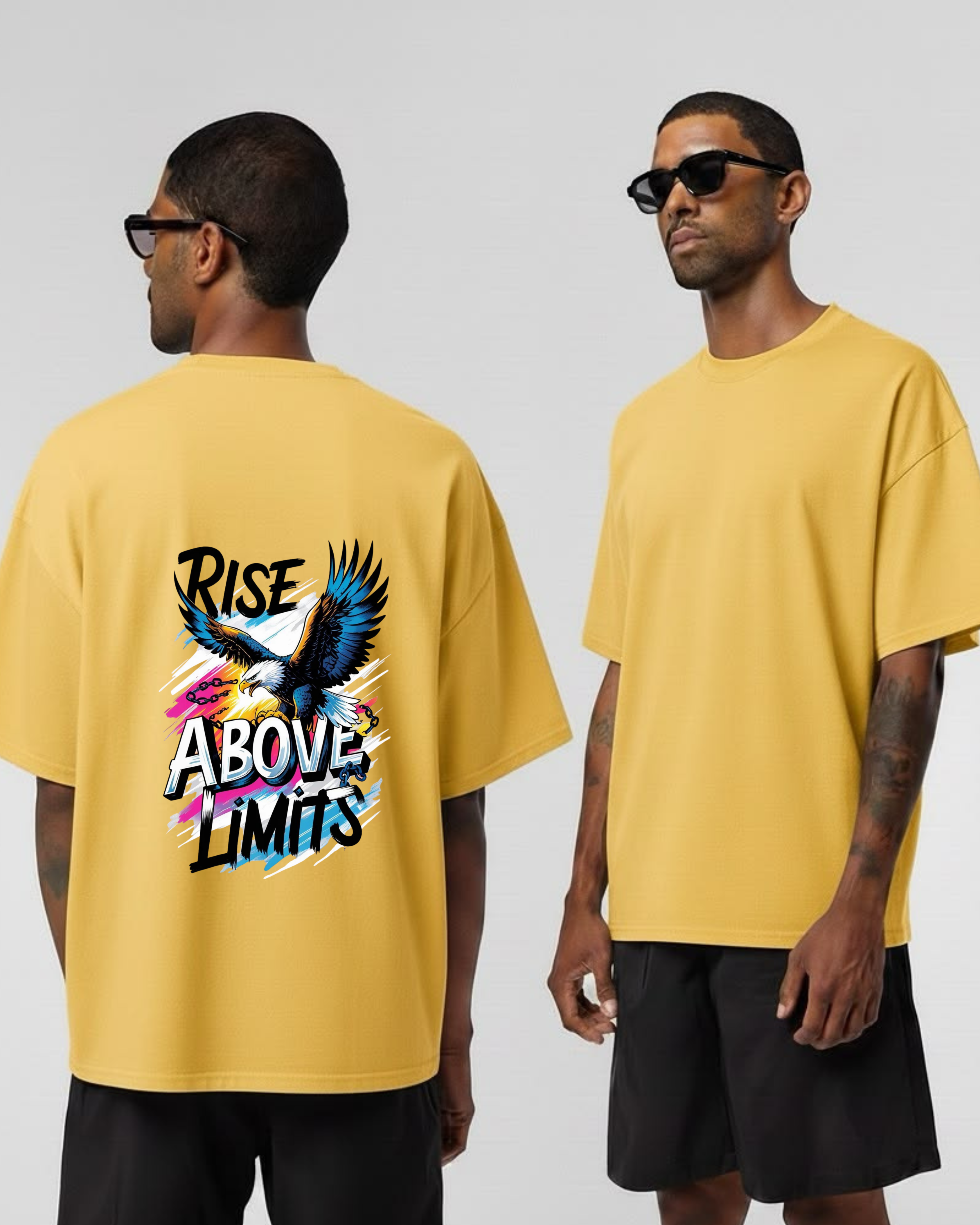 Rise Above Limits – Eagle Graphic Oversized Tee